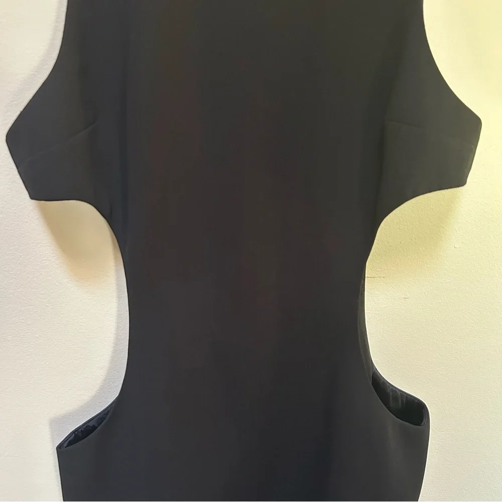 Alice + Olivia ~ Black Cut Out Sleeveless Silk-Lined Short Dress in Small